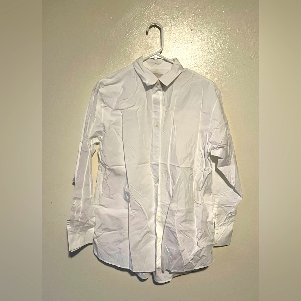 Lands’ End White Button Down Shirt